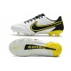 Nike Tiempo Legend 9 Elite FG Uomo Bianco Fumo Scuro Grigio Nero Giallo