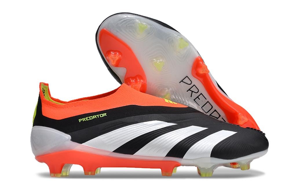 adidas Predator Elite Senza Lacci FG Nero Core Bianco Rosso Solare