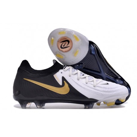 Nike Phantom Luna ii Elite Low FG Bianco Nero Oro Metallizzato