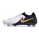 Nike Phantom Luna ii Elite Low FG Bianco Nero Oro Metallizzato