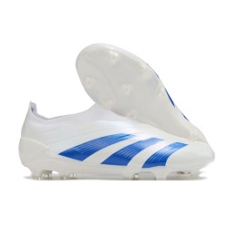 Scarpe da Calcio adidas Predator Elite Senza Lacci FG Bianco Blu