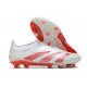 Scarpe da Calcio adidas Predator Elite Senza Lacci FG Bianco Rosso