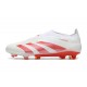 Scarpe da Calcio adidas Predator Elite Senza Lacci FG Bianco Rosso