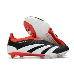 Scarpe da Calcio adidas Predator Elite Senza Lacci FG Nero Core Bianco Rosso Solare