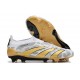 Scarpe da Calcio adidas Predator Elite Senza Lacci FG Oro Bianco Grigio