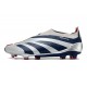 Scarpe da Calcio adidas Predator Elite Senza Lacci FG Argento Nero Rosso