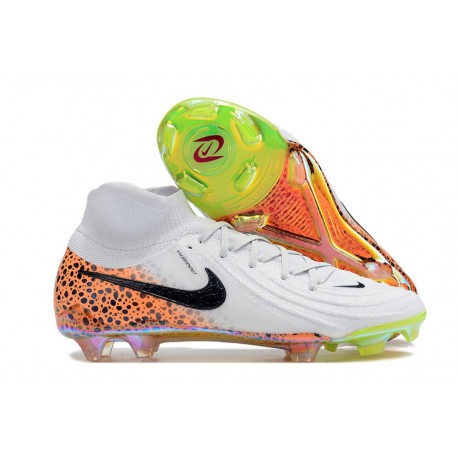 Nike Phantom Luna 2 Elite FG Uomo Bianco Nero Arancione