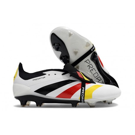 adidas Predator Elite Foldover Tongue FG Bianco Nero Rosso Giallo