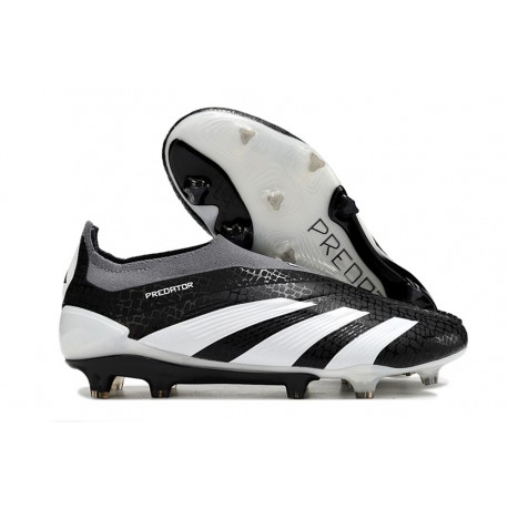 Scarpe da Calcio adidas Predator Elite Senza Lacci FG Nero Bianco