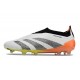 Scarpe adidas Predator Elite Senza Lacci FG Bianco Nero Arancione