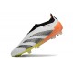 Scarpe adidas Predator Elite Senza Lacci FG Bianco Nero Arancione