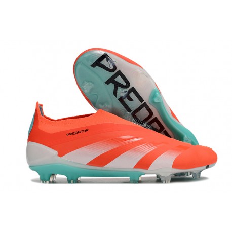 Scarpe da Calcio adidas Predator Elite Senza Lacci FG Rosso Bianco Blu