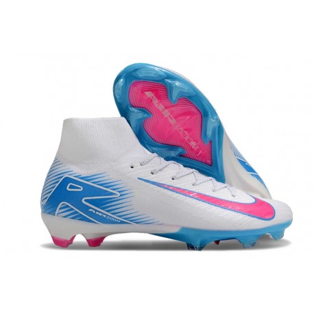 Nike Zoom Mercurial Superfly 10 Elite FG Bianco Blu Rosa