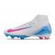 Nike Zoom Mercurial Superfly 10 Elite FG Bianco Blu Rosa