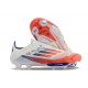 Scarpe adidas F50+ Senza Lacci FG Ftwr Bianco Rosso Solare Blu Lucido