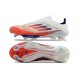 Scarpe adidas F50+ Senza Lacci FG Ftwr Bianco Rosso Solare Blu Lucido