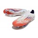 Scarpe adidas F50+ Senza Lacci FG Ftwr Bianco Rosso Solare Blu Lucido