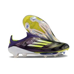 Scarpe adidas F50+ Senza Lacci FG Unity Viola Bianco Limone Lucido