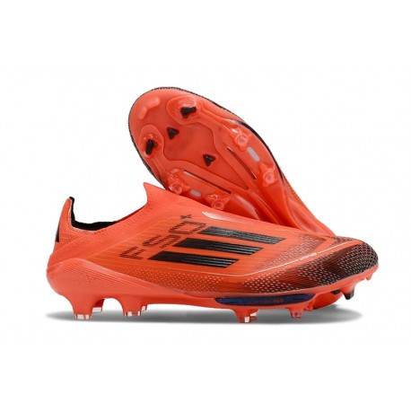 Scarpe adidas F50+ Senza Lacci FG Rosso Nero