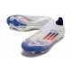 Scarpe adidas F50+ Senza Lacci FG Ftwr Bianco Rosso Solare Blu Lucido