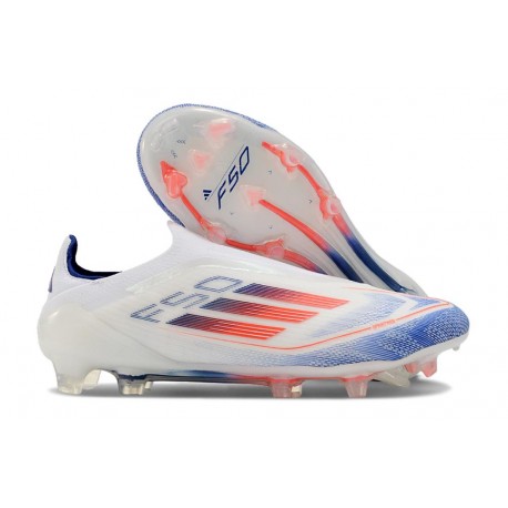 Adidas Scarpa da Calcio F50 Elite LL FG Bianco Blu Lucido Rosso Solare