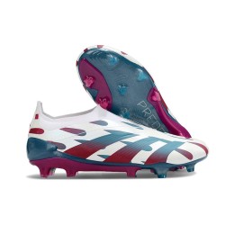 Scarpe da Calcio adidas Predator Elite Senza Lacci FG Bianco Rosso Blu