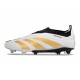 Scarpe da Calcio adidas Predator Elite Senza Lacci FG Bianco Oro