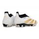 Scarpe da Calcio adidas Predator Elite Senza Lacci FG Bianco Oro