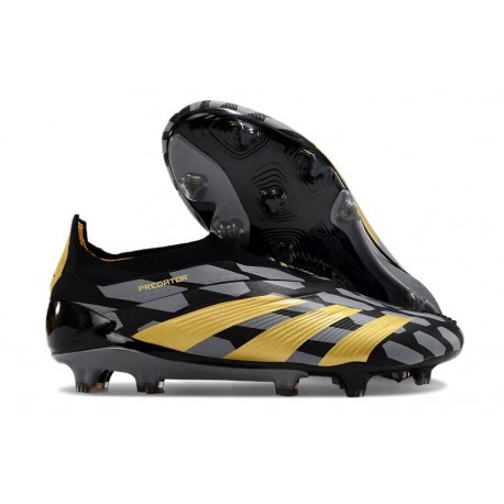 Scarpe da Calcio adidas Predator Elite Senza Lacci FG Nero Oro