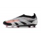 Scarpe da Calcio adidas Predator Elite Senza Lacci FG Argento Nero Rosso