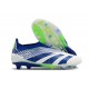 Scarpe da Calcio adidas Predator Elite Senza Lacci FG Bianco Blu Verde