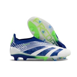 Scarpe da Calcio adidas Predator Elite Senza Lacci FG Bianco Blu Verde