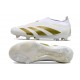 Scarpe da Calcio adidas Predator Elite Senza Lacci FG Bianco Oro