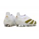 Scarpe da Calcio adidas Predator Elite Senza Lacci FG Bianco Oro