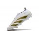 Scarpe da Calcio adidas Predator Elite Senza Lacci FG Bianco Oro