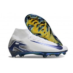 Nike Zoom Mercurial Superfly 10 Elite FG Bianco Blu