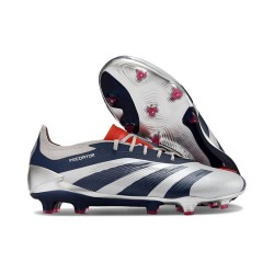 adidas Predator 24 Elite FG Argento Nero Rosso