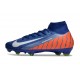 Nike Air Zoom Mercurial Superfly X Elite FG Blu Arancio Bianco