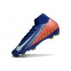 Nike Air Zoom Mercurial Superfly X Elite FG Blu Arancio Bianco