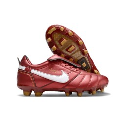 Scarpa Nike Tiempo Legend 10 Elite FG Ronaldo Rosso Bianco