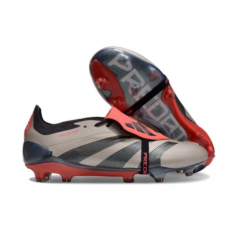 adidas Predator Elite Foldover Tongue FG Platin Met Nero Aurora Carbone