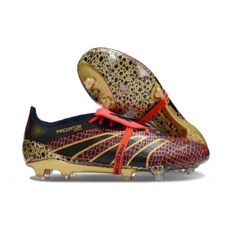 adidas Predator Elite Foldover Tongue FG Year Of The Snake - Rosso Oro Metallizzato Nero Edizione Limitata