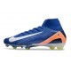 Nike Zoom Mercurial Superfly 10 Elite FG Blu Arancione Bianco