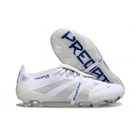 Scarpa adidas Predator Elite FT FG Bianco Argento Metallico Royal Acceso