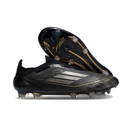 Adidas Scarpa da Calcio F50 Elite LL FG Nero Core Ferro Metallizzato Oro Met