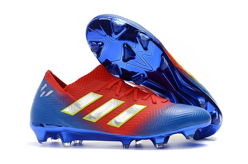 Coppa del Mondo Scarpa adidas Nemeziz 18.1 FG Blu Rosso Argento